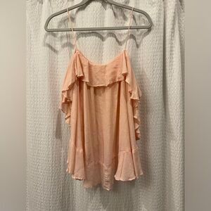 Free People Intimates Light Pink Ruffle Cami - Size XS